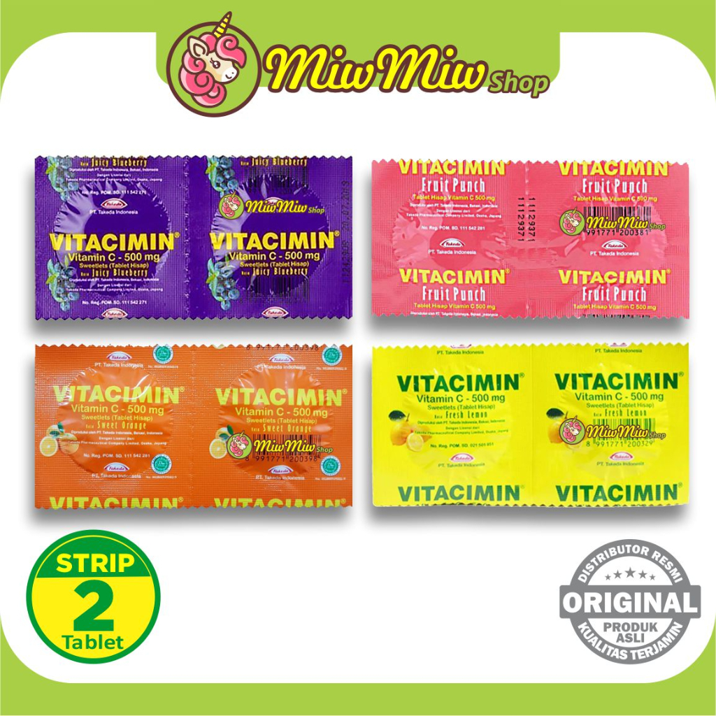 Vitacimin Vitamin C Per Strip (2 Tablet Hisap)