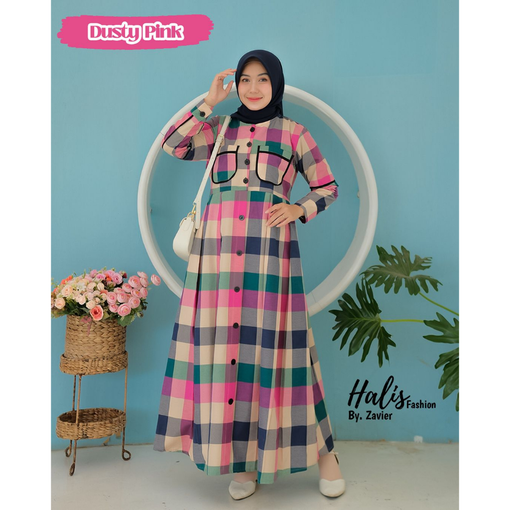 Gamis kotak AESTHETIC ori halis fashion ootd muslimah katun import