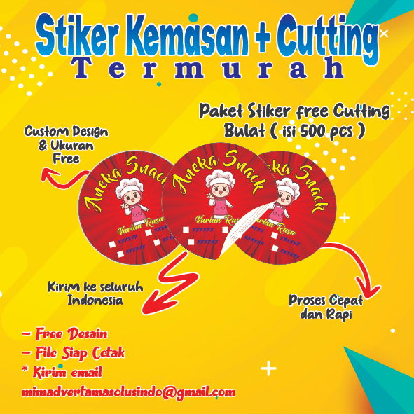 

(PAKET 500 PCS) STIKER LABEL KEMASAN CHROMO/TERMURAH