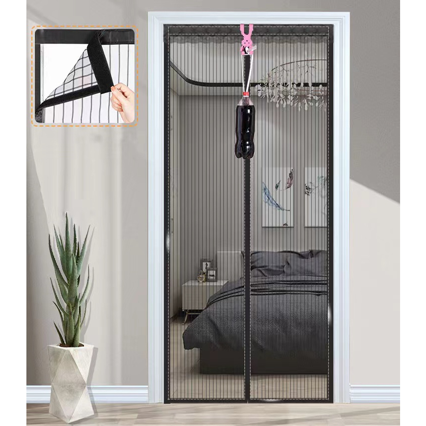 YHOME Tirai Pintu kamar / Tirai Magnet Anti Nyamuk Kawat Nyamuk / Tirai Magnet Elegan bahan plastik