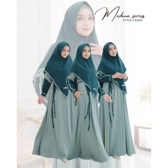 NEW ARRIVAL GAMIS SET KHIMAR MEDINA SERIES BY LIANAHANS