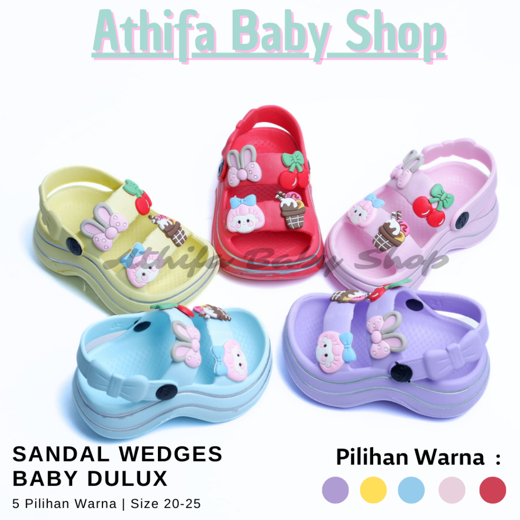 Sepatu Sandal Anak Perempuan Bayi Balita Usia 6 7 8 9 10 11 Bulan 1 2 3 Tahun Sendal Gunung Karet Karakter Cewek Spatu Sandal Spon Prewalker Phylon Ringan -Dulux 808e-