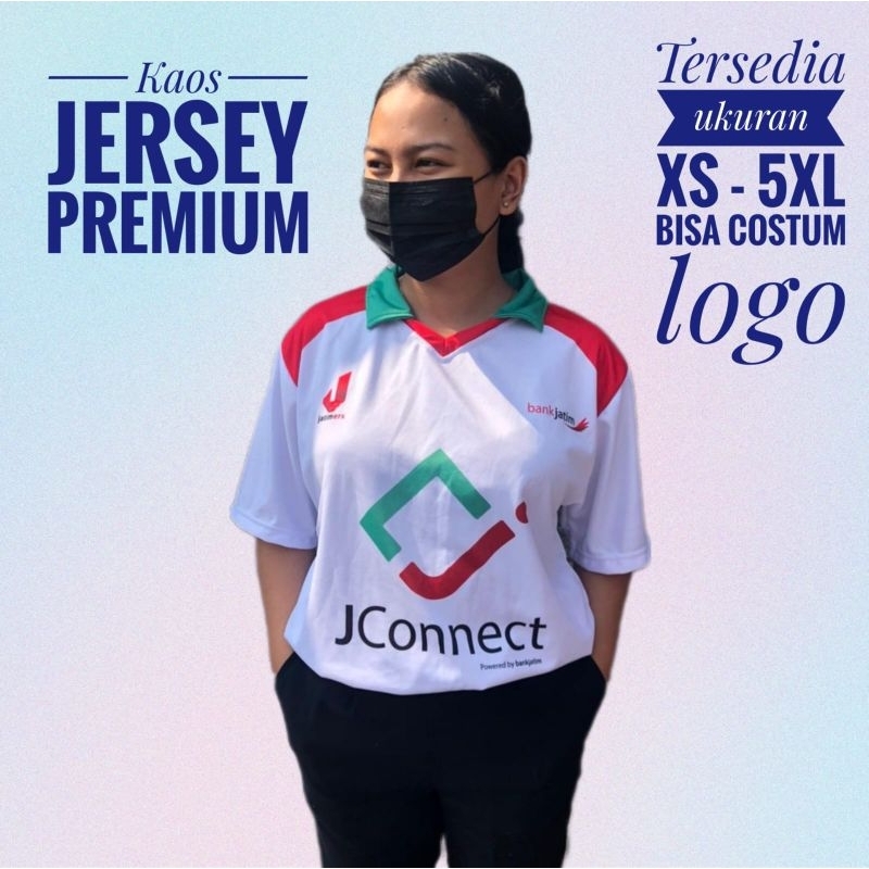 Kaos logo sablon bank Jatim (Bisa Custom)