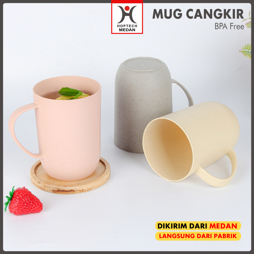 Mug Cangkir Wheat Straw /Gelas Gandum Kokoh / BPA Free /Wheat Straw Environmental Protection Cup