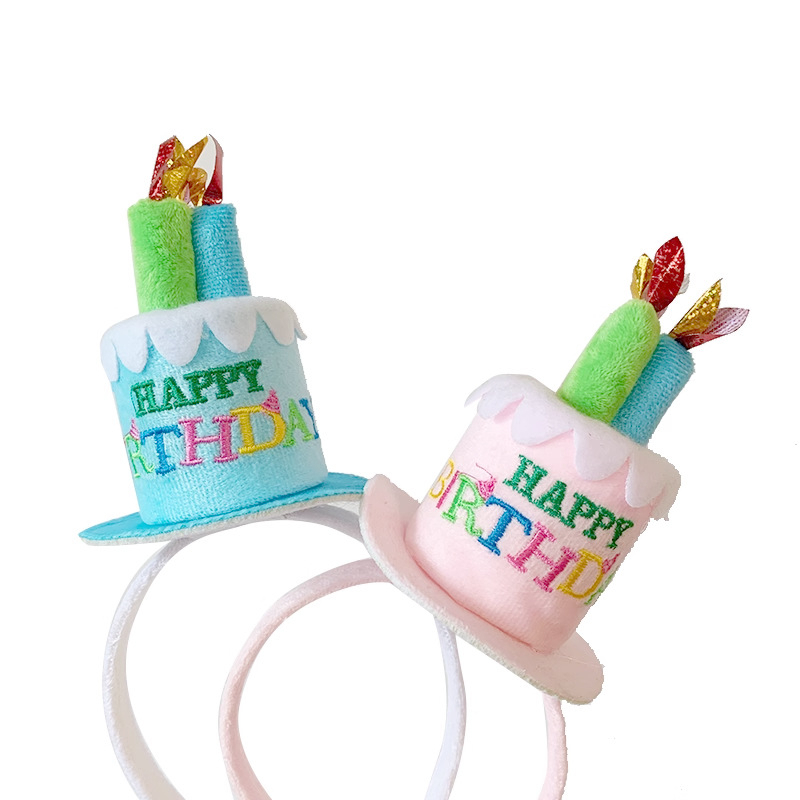 Bando Ultah Headband Birthday Cake Bandana Model Topi Kue Ulang Tahun