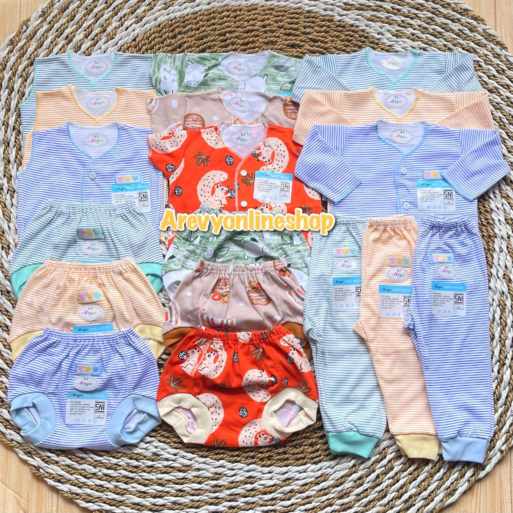 Paket Baju Bayi Newborn Miyo Salur 0-6 Bulan Isi 31 Pcs | Perlengkapan Bayi Baru Lahir / Kado Baby