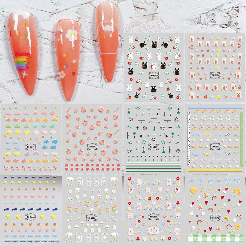 GP Stiker Kuku 3D Motif / Nail Sticker  / Nail Art / Hiasan / Dekorasi