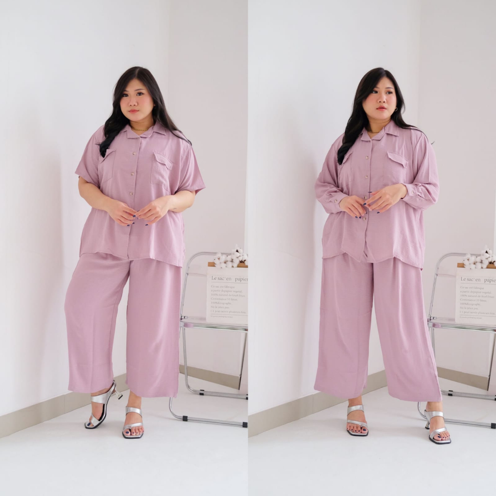 BIGWELL MARISKA SET POLOS - SETELAN WANITA BIG SIZE / SETELAN JUMBO / PIYAMA RAYON