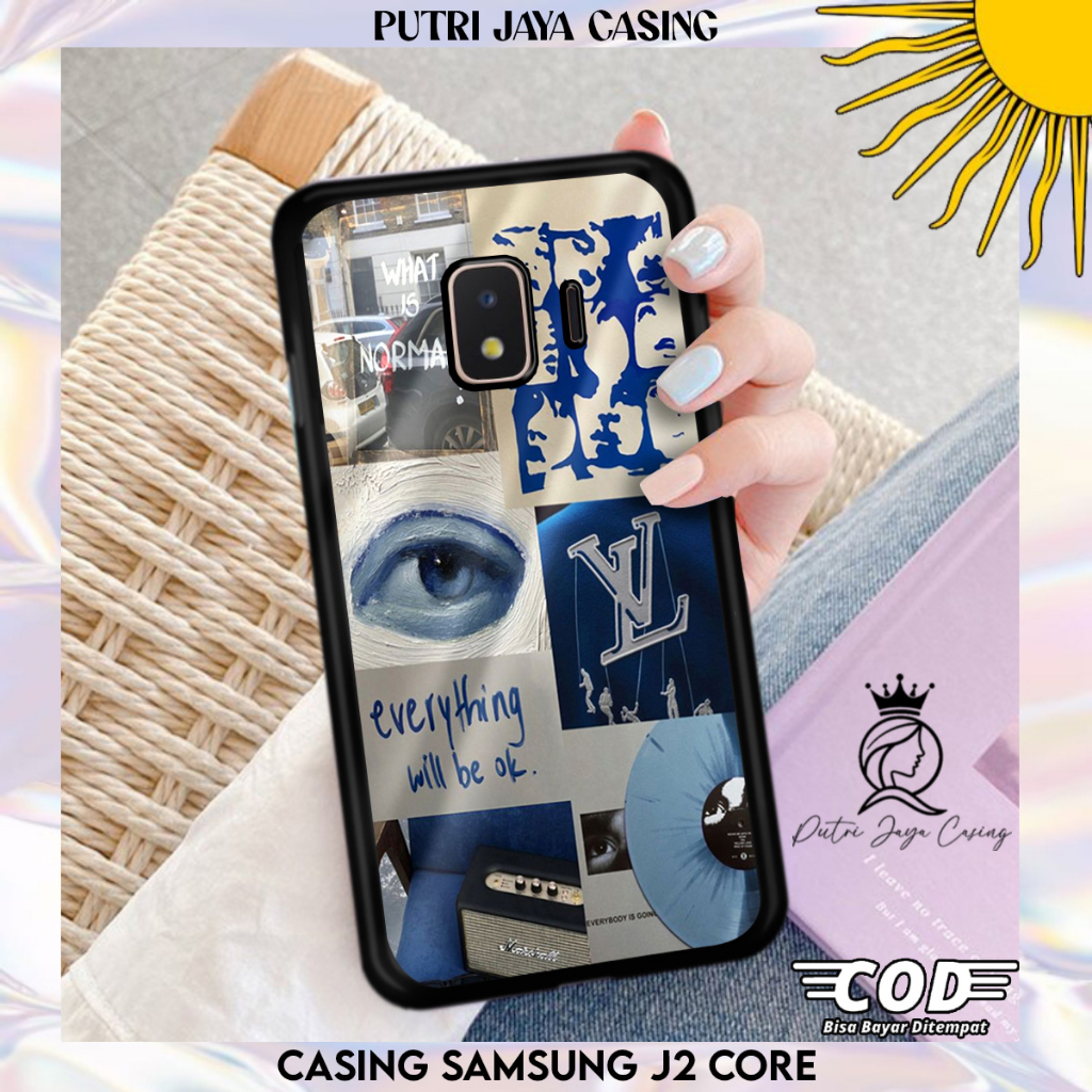 Case Hp SAMSUNG J2 CORE Motif AESTHEBLUE Casing Hardcase Softcase Estetik Premium Keren Aksesosris P