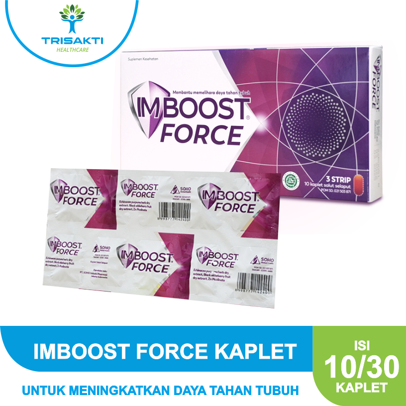 IMBOOST FORCE TABLET 1 BOX ISI 30 TAB / 1 STRIP 10 TAB - MULTI VITAMIN DAYA TAHAN TUBUH ECHINACEA