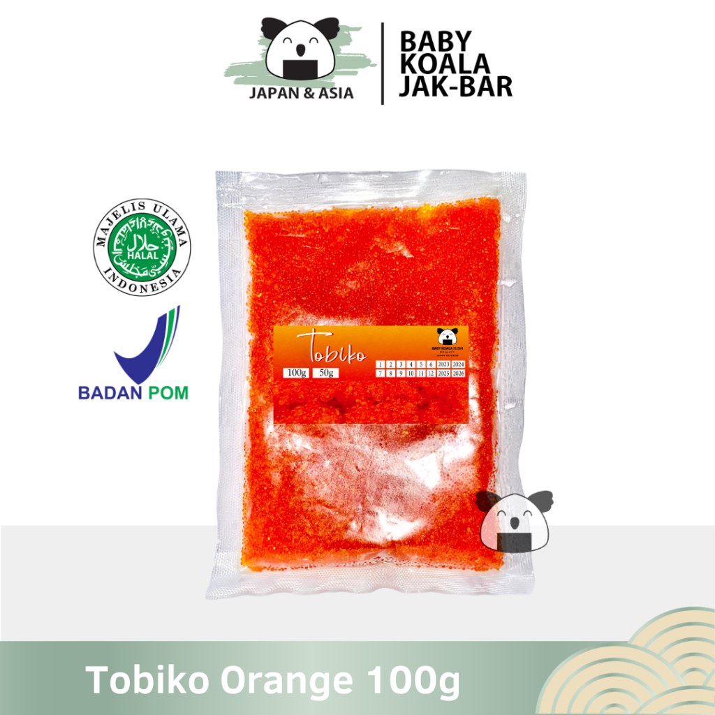 

TOBIKO Premium Orange 100 g Halal │ Telur Ikan Terbang Oren Berbumbu │ Seasoned Flying Fish Roee.