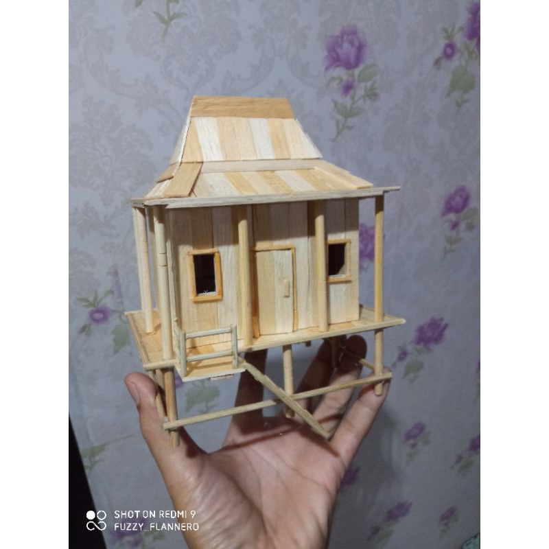 rumah joglo stik kerajinan tangan