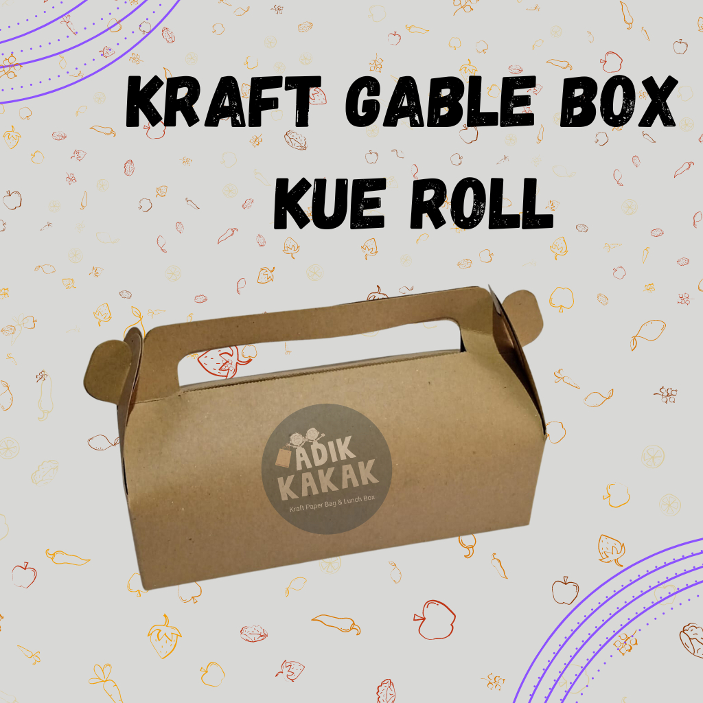 

Gable box Kraft Back/ Box snack / Kotak kue coklat/Ukuran : P 24cm L 10cm T 10cm