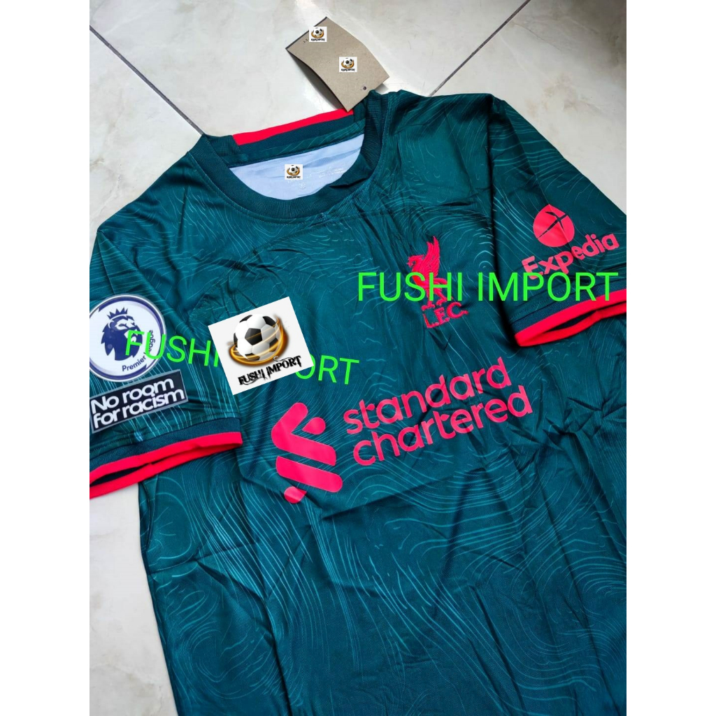 Jersey Baju Bola Lvrpll 3rd Third Full Patch 2022 2023 Grade Ori