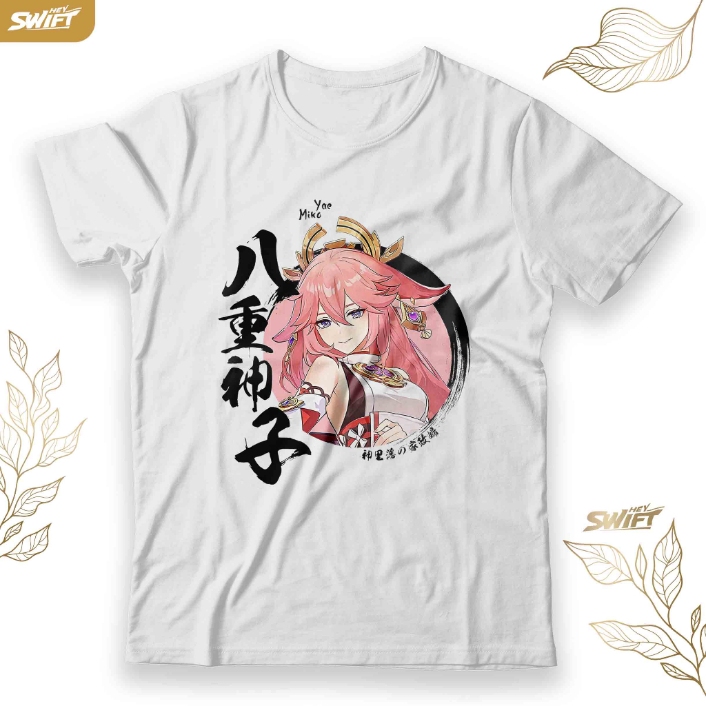 KAOS Yae Miko - Genshin impact TSHIRT BAJU DISTRO