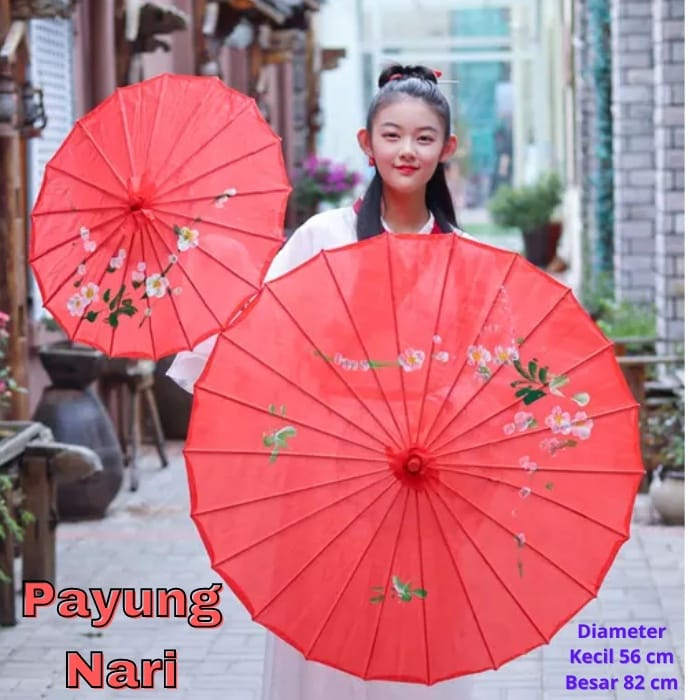 Payung tari besar / payung pentas / payung jepang / payung motif / payung dekorasi / payung pajangan / payung bahan kain  Grosir 4U CLOTHING Bisa COD Dia 84