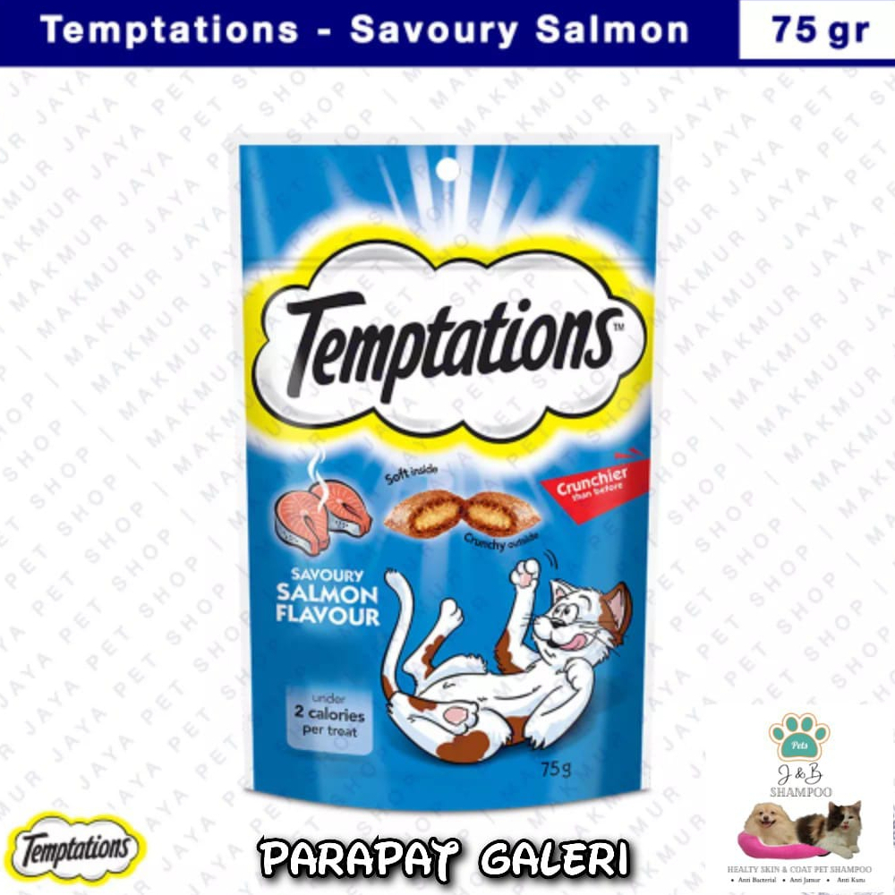 TEMPTATIONS Snack Kucing Multivariant Pouch 75gr Cemilan Melatih Kucing