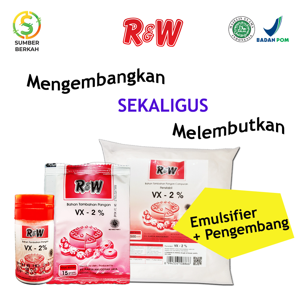 VX 2% Pengembang Kue Rajawali R&amp;W RW 15 g