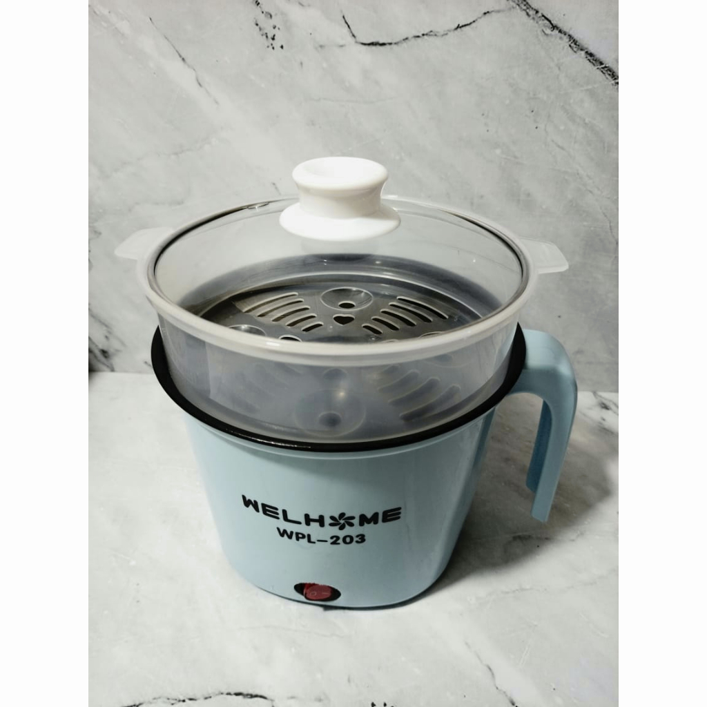 YUN Mall Panci Elektrik Welhome Panci Steam dan Cooking Pot Welhome WPL-203 WPL 203 WPL203 Panci Steam Welhome 18cm