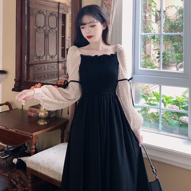 MDLV ~ 1875# Xienna Dress Sabrina Polka