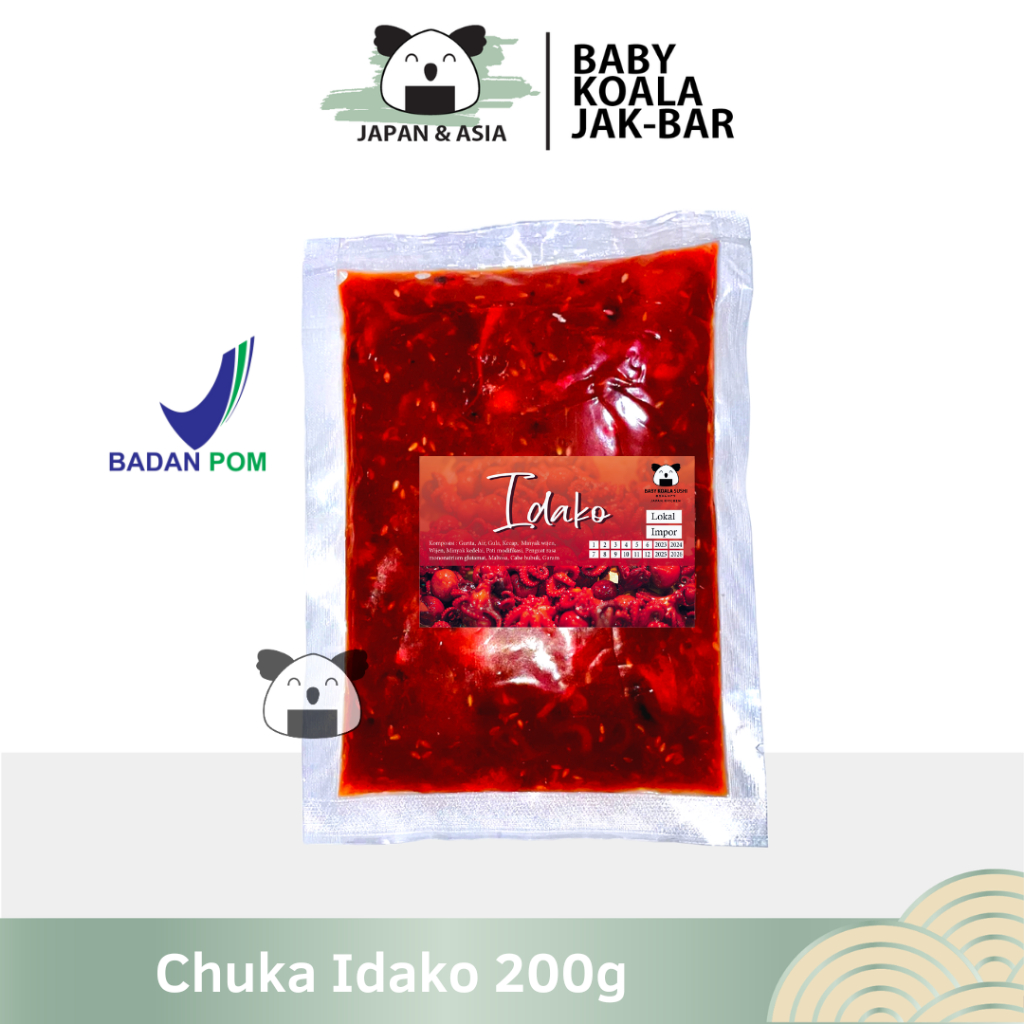 

CHUKA IDAKO Salad Baby Octopus 200 g Halal | Baby Octopus Seasoned Salad Bayi Guritaaa.