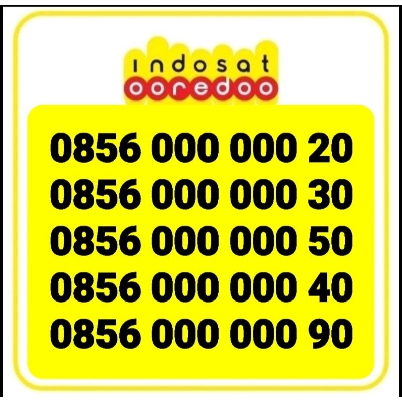 IM3 INDOSAT NOMOR CANTIK HEXA NOL 000000,000 000,0856000000XX