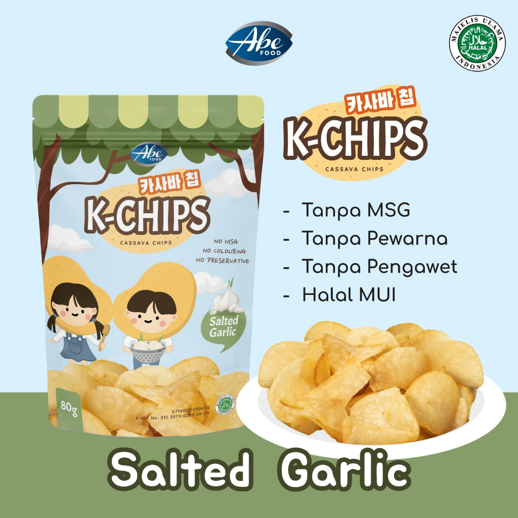 ABE FOOD K-Chips Cassava Chips 80g - Keripik Singkong - No Msg - Kchips