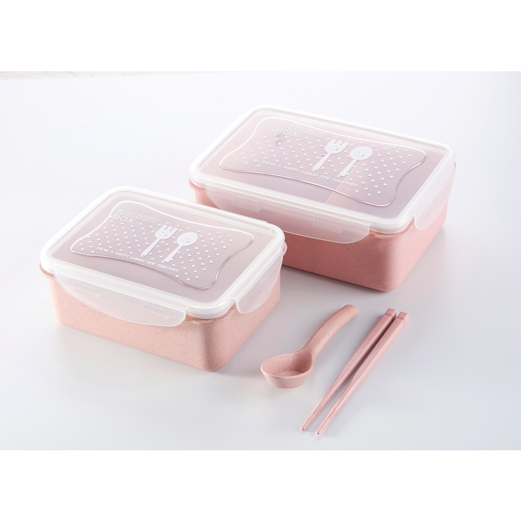 MARKASSHOP66 SET KOTAK MAKAN 2 SEKAT BAHAN SERAT GANDUM BPA FREE KODE 5425 TERBARU&quot;