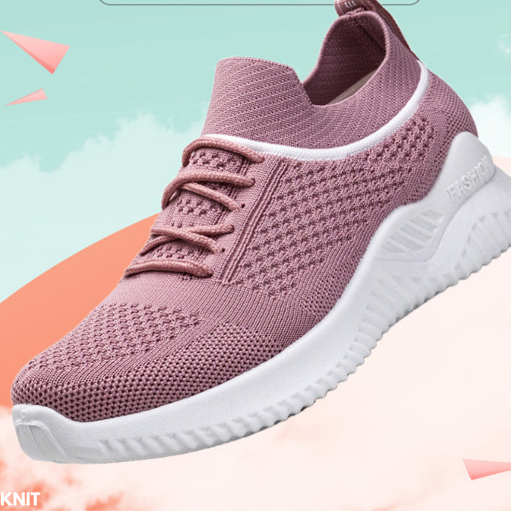 Gypsy - Sepatu Sneakers Wanita Nyaman Rajut Casual Ringan Terbaru Import Knit