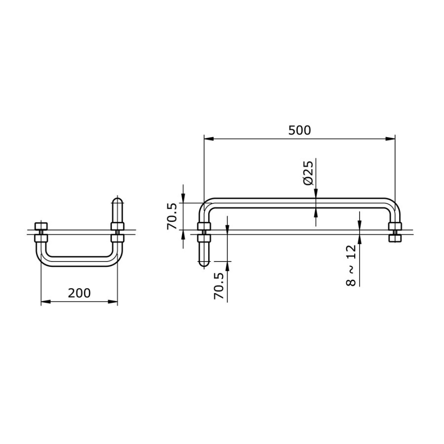 TOTO TX10B / TX 10 B DOOR HANDLE WITH TOWEL BAR / GANTUNGAN HANDUK