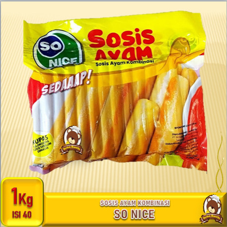 So Nice Sosis Ayam Isi 40 1Kg So Nice By So Good Distributor Frozen Food Bogor