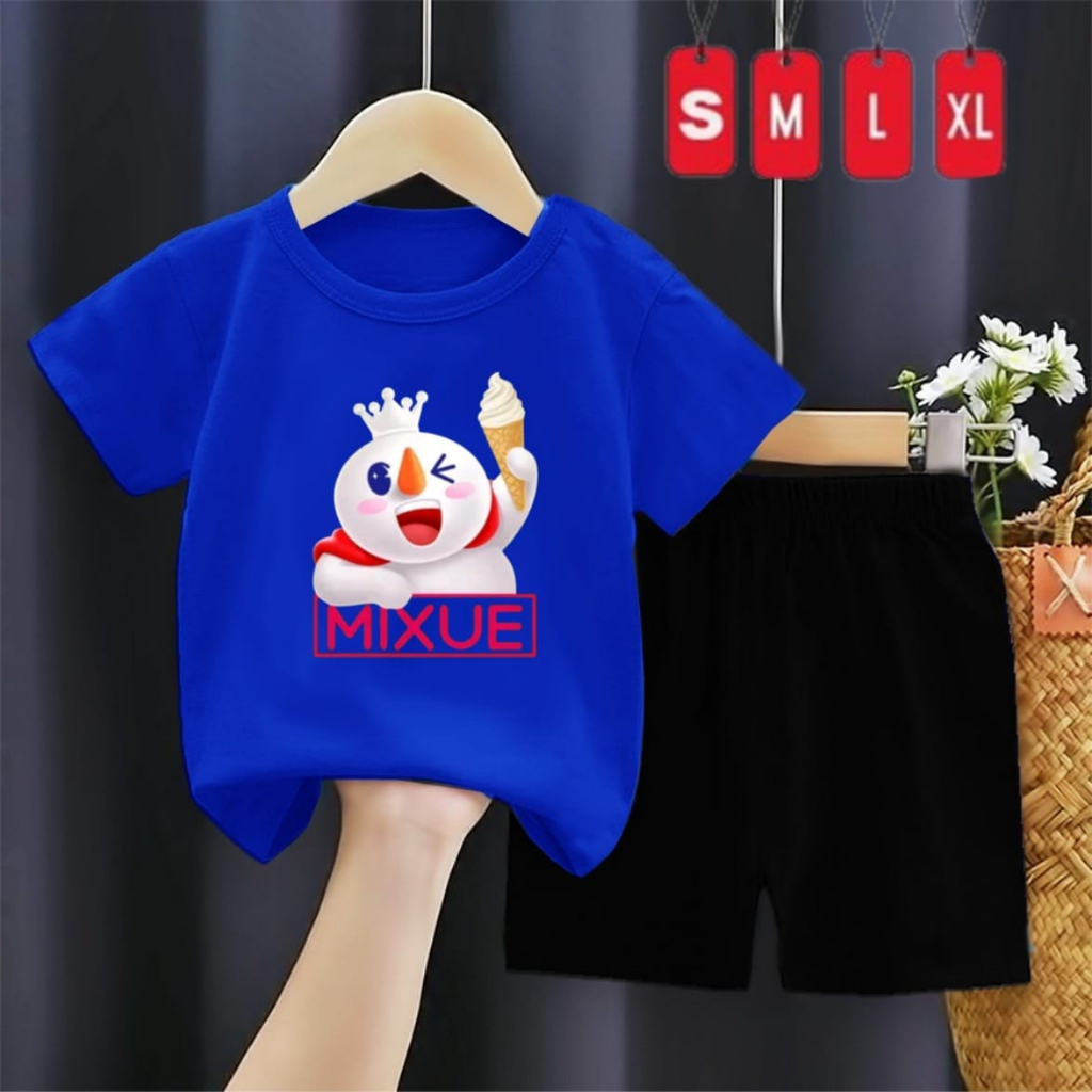 Setelan Anak Kaos Oblong Miksu 01/Size S,M,L,XL