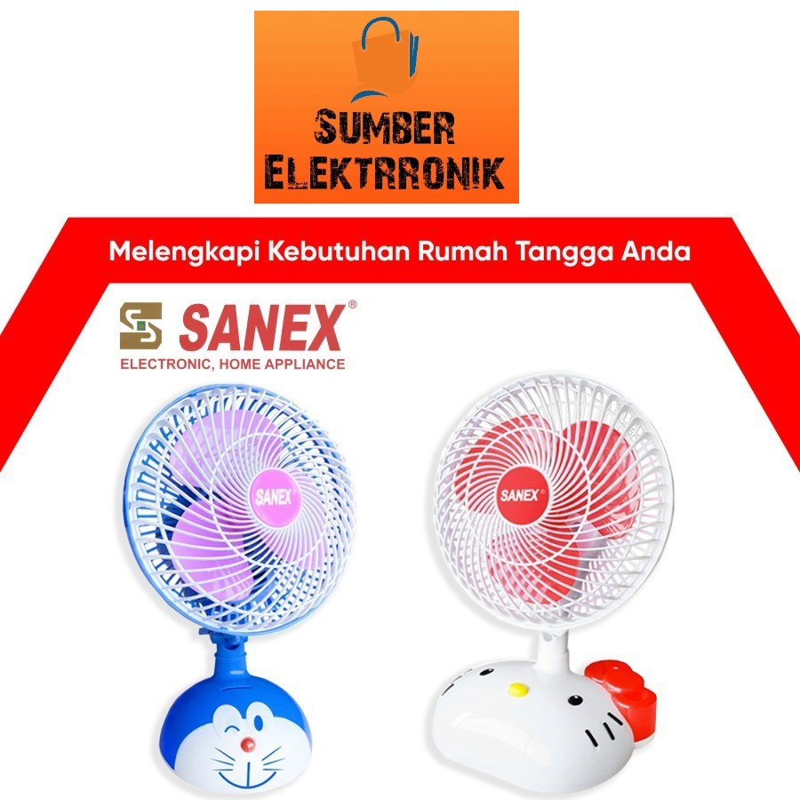 KIPAS ANGIN MEJA SANEX 8 INCH KARAKTER / DESK FAN FD-0881 H / FD-0882 D KARAKTER