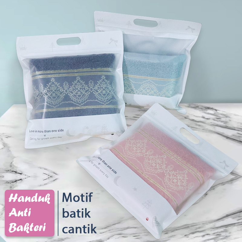 Handuk Mandi Katun Motif Batik Ukuran 70cm x 140cm Bahan Katun - Handuk Mandi Dewasa Medium / Handuk Mandi Import Termurah - J3A1