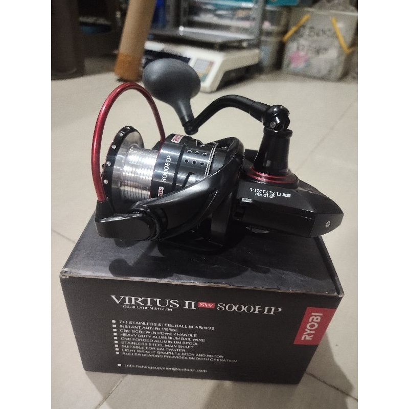 reel ryobi virtus II hpx atau zeus II hpx sw saltwater pilihan 6000 6500 8000