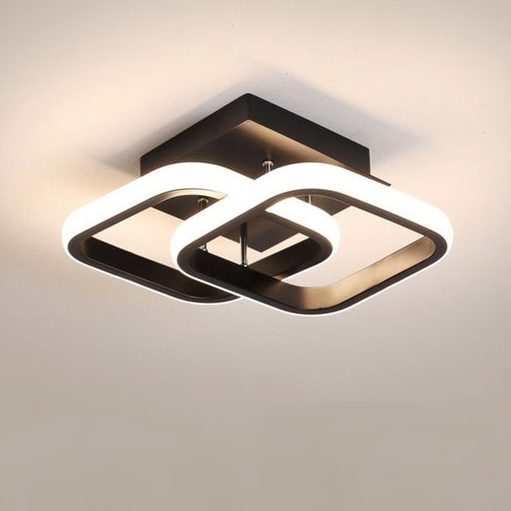 Lampu Plafon LED Modern Ceiling Light 22W 24 cm 3 in 1 Color - KG8021 - Black