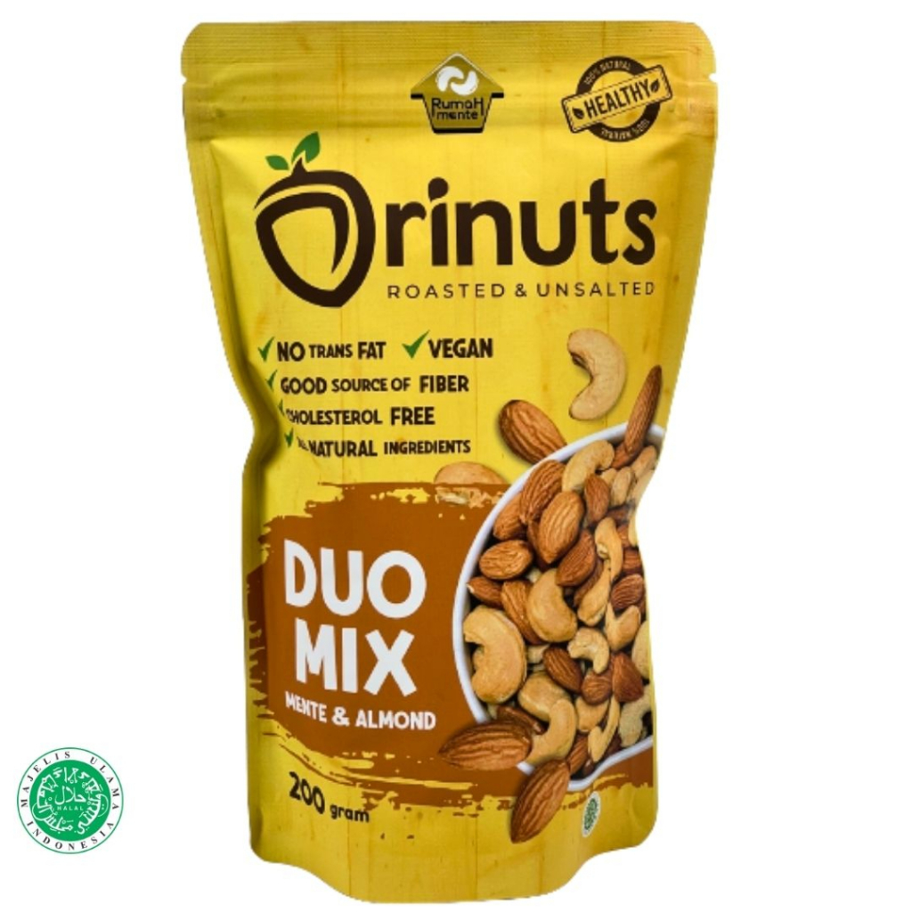 

ORINUTS DUO MIX 200GR KACANG MEDE KACANG ALMOND (PREMIUM QUALITY CEMILAN DIET)