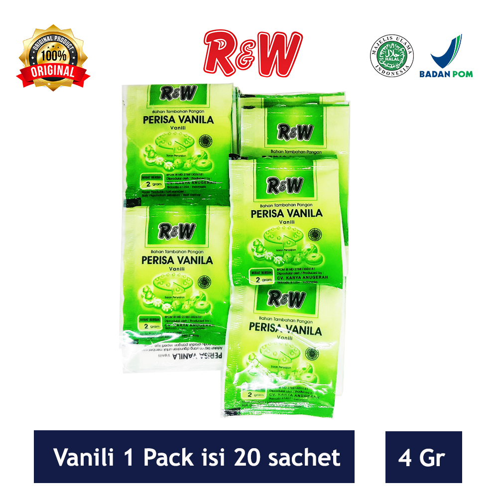 Vanili Bubuk Perisa Vanila Rajawali R&amp;W RW 2 gr 1 Pack