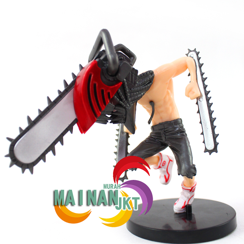 MAINANKEI MAINAN ANAK FIGURE CHAINSAW DENJI  SET ISI 2 KARAKTER CAKE TOPPER HIASAN KUE FIGURE BERKARAKTER