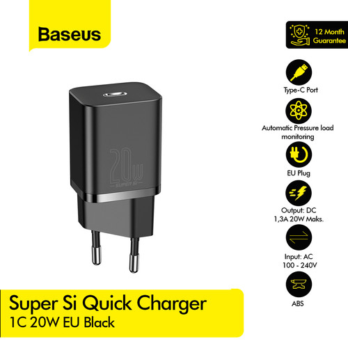 Baseus Super Si Quick Charger 1C 20W EU