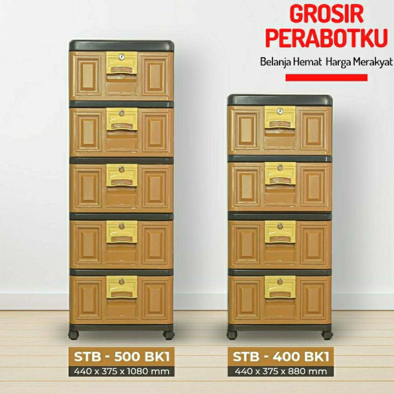 Laci Container Lemari Pakaian Plastik Napolly Susun 5 Susun 4 Susun 3 STB 500 STB 400 STB 300