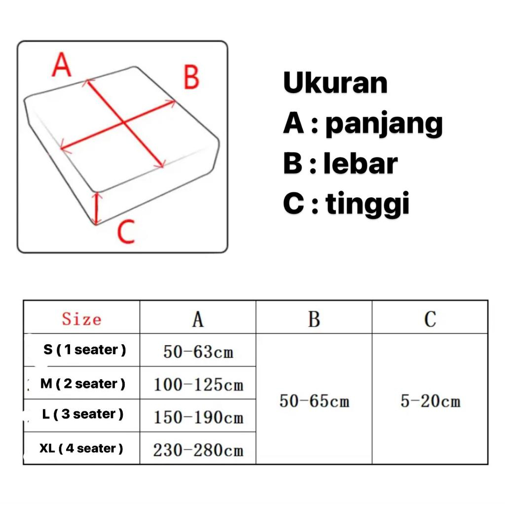 Sarung dudukan sofa impor