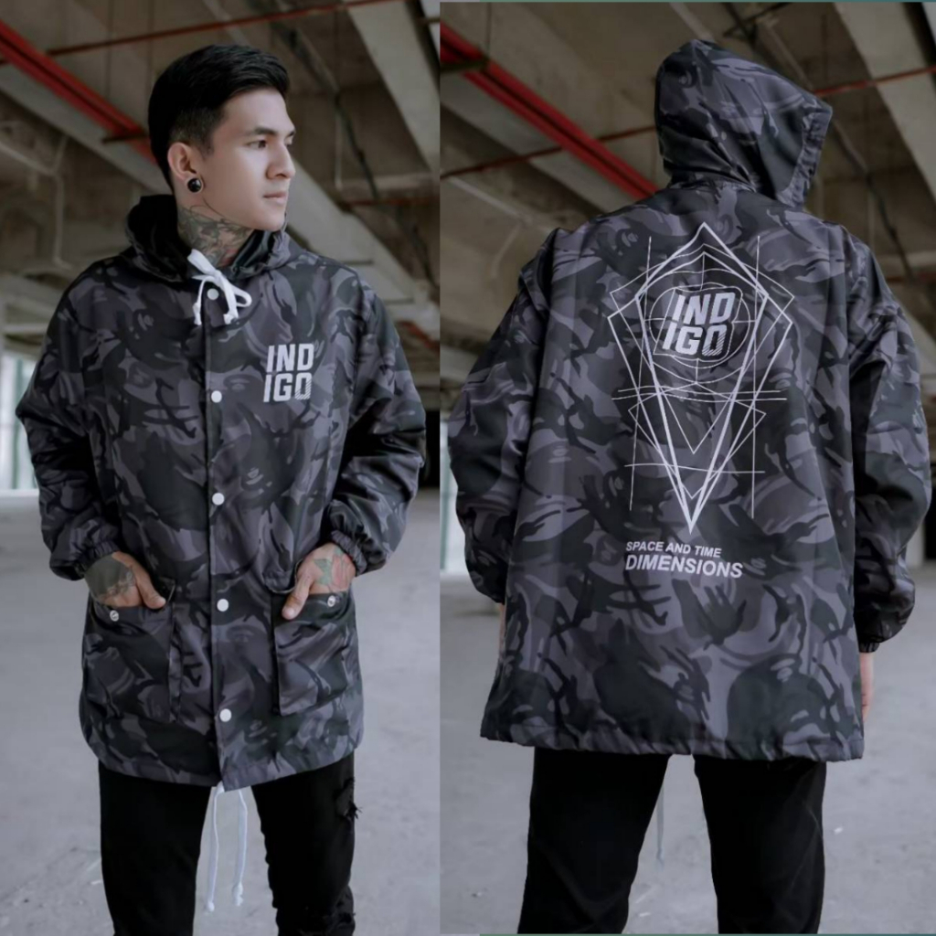 JAKET PARASIT INDIGO JAKET OUTDOOR - JAKET PARKA PARASUT KING OF CLOTH - JAKET OLAHRAGA -  JAKET SPO