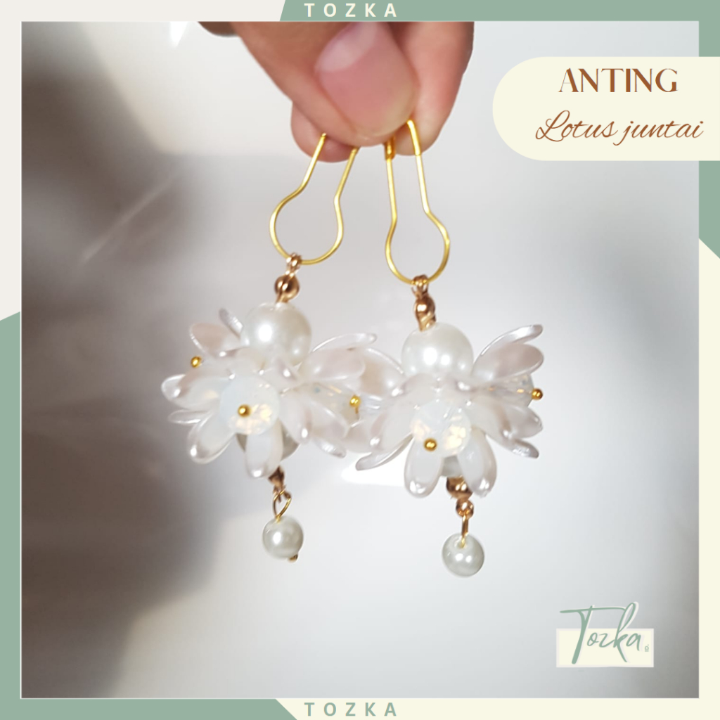 Anting hijab lotus series I Anting juntai hijab