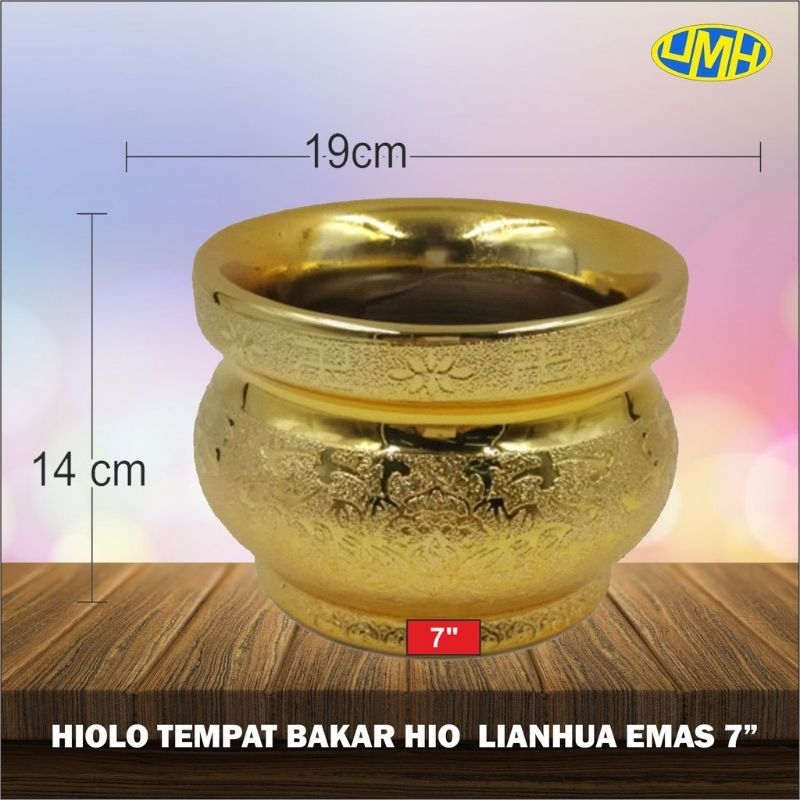 Hiolo Emas sembahyang tempat hio Sembahyang Tempat bakar hio hiolo emas keramik hiolo emas Lianhua