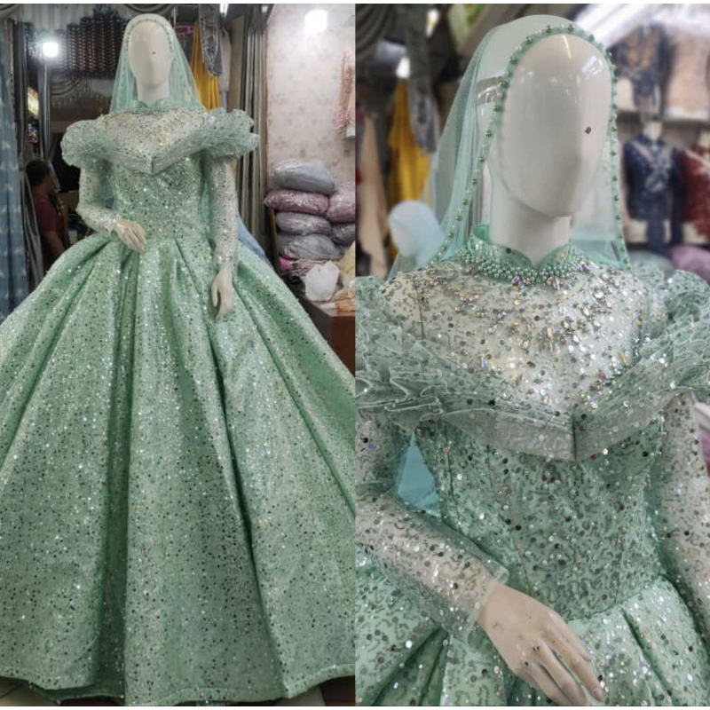 BARBIE PENGANTIN BEREKOR MEWAH MODERN//GAUN WEDDING TERKINI//GAUN MEWAH PREMIUM