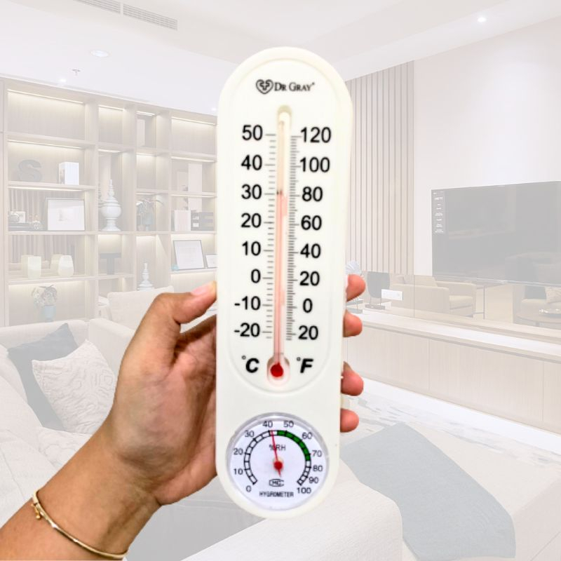 Thermometer Ruangan dan hygrometer Ruangan 9 inch Merek DR.GRAY - HG9