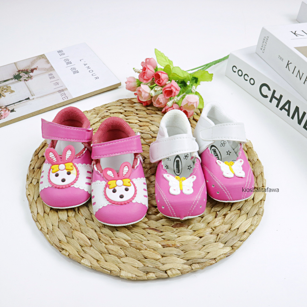 Prewalker Acha Baby Perempuan / Sepatu Bayi Perempuan Baru Lahir Pre Walker Premium Murah Cewek Import Babycinnamon