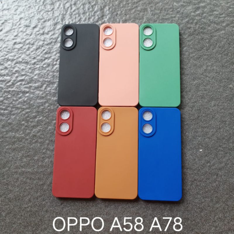 Case Oppo A58 . Oppo A78 soft case softcase softshell silikon cover casing kesing housing