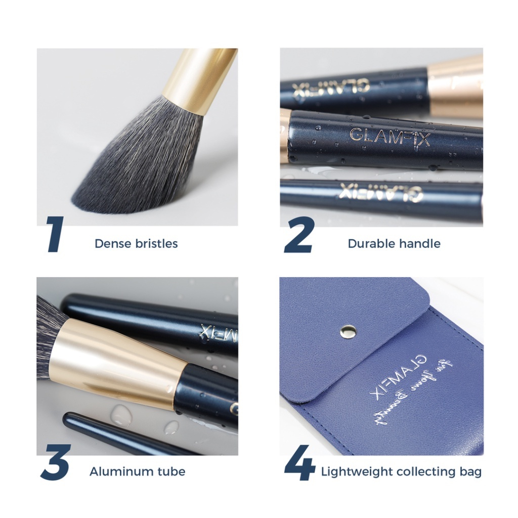 GLAMFIX EXCLUSIVE FACE MAKE UP BRUSH SET 3 PCS